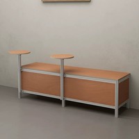Sièges modulaires sur le thème marin, canapé, café commercial, salon de thé, espace lounge, ensemble table et chaises de style industriel.