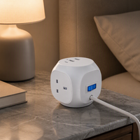 Bloc d'alimentation UK 3 prises, 13A 250V - Avec protection enfant et interrupteur lumineux marche/arrêt