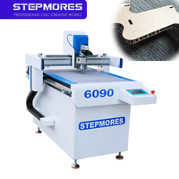 Mesin Pemotong Kulit Digital CNC Servo Motor PLC Otomatis Pabrik 6090 Mini dengan Pisau Osilasi