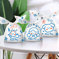 Emballage cadeau personnalisé en gros, oreilles de lapin de dessin animé, en-cas, bonbons, pain, motif animal mignon, pochette en EVA, recyclable, avec bec verseur