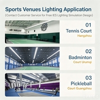 Proveedor OEM de Lámpara LED Interior Antideslumbrante de 200W para Canchas de Bádminton, Canchas de Baloncesto e Iluminación de Recintos Deportivos