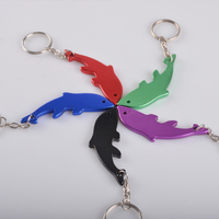 Porte-clés ouvre-bouteille en aluminium cuisine poisson dauphin Portable bière boisson Mini taille garçons cadeau de saint-valentin