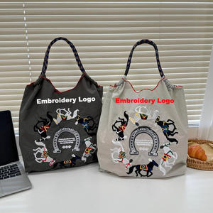 <span class=keywords><strong>Filet</strong></span> de sélection stricte Red Horse Embroidery Ballchain Sac à bandoulière fourre-tout promotionnel écologique et élégant - Product Image 1