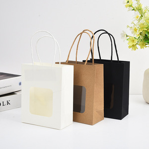 Papier Offre Spéciale Tole Transparent Sac Fleur Sac À Main De Noël Mariage Vacances Kraft Papier Cadeau Sac avec Fenêtre <span class=keywords><strong>Transparente</strong></span> - Product Image 1