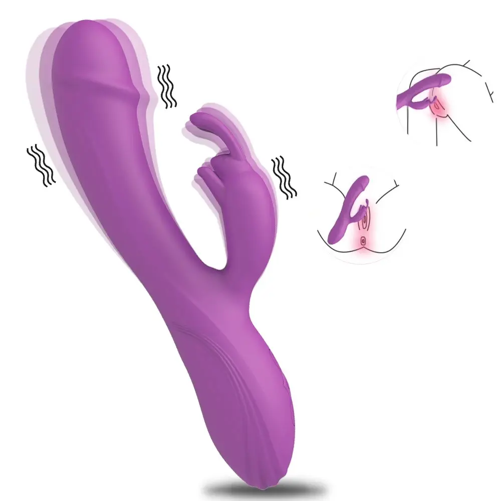El vibrador sexual para adultos con succión calentada de conejo con carga USB 2023 es un vibrador de conejo enchufable para mujer, vibrador sexual, masajeador para adultos p