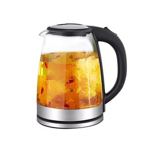 Ấm đun nước điện thủy tinh 2L, nắp và đáy bằng thép không gỉ không chứa BPA, đun nước nóng nhanh, tự động tắt nguồn - Product Image 3