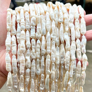 <span class=keywords><strong>Perlas</strong></span> Barrocas Blancas de Calidad 3A, Forma Irregular de Palillo, Alto Brillo, <span class=keywords><strong>Perlas</strong></span> Sueltas de Agua Dulce, Adecuadas para Joyería de Diseño - Product Image 3