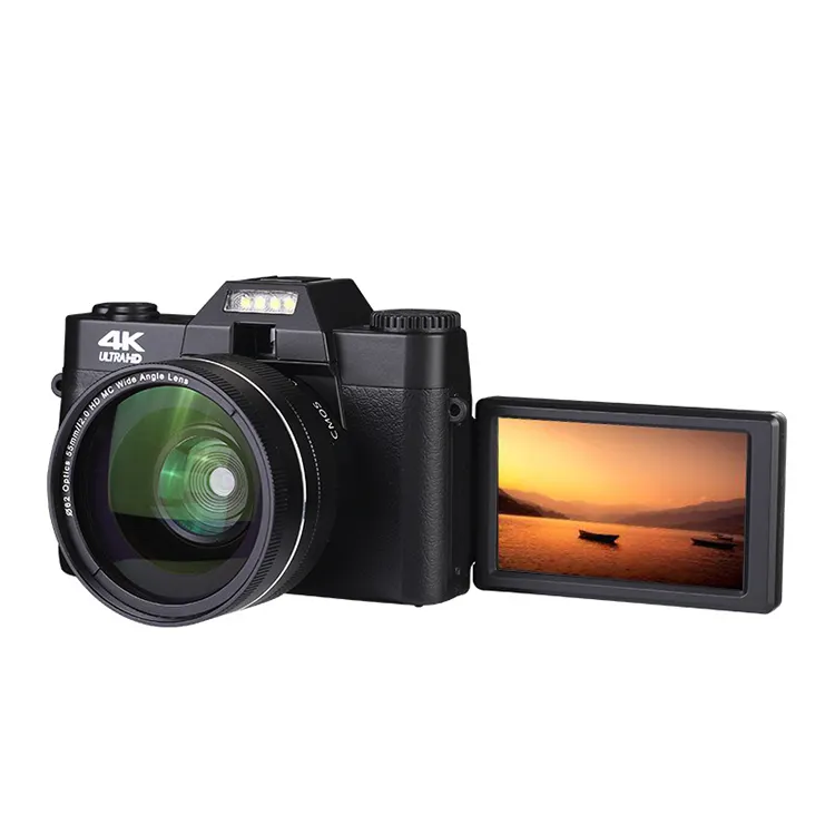 Пользовательский логотип hd 4K dslr камера фотография беззеркальная видеокамера для vloging широкоугольный объектив цифровые камеры