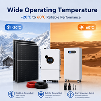 Sistema de Energía Solar Híbrido de Calidad Superior de 8kW, 10kW, 12kW, Estándar Estadounidense, Bifásico, con Conjunto de Baterías de Iones de Litio