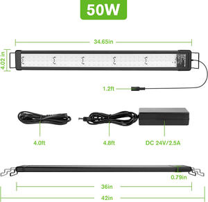 Minuterie réglable 25W 35W 50W 60W Bluetooth <span class=keywords><strong>Aquarium</strong></span> LED Lumières Spectre Complet Fish Tank Lumière pour 36-55 "<span class=keywords><strong>Eau</strong></span> <span class=keywords><strong>Douce</strong></span> Plantée Réservoir - Product Image 5