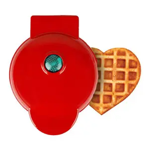 Mini máquina de waffle portátil antiaderente com alça de toque, placas laváveis removíveis, design perfeito 350w 110v 220v