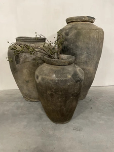 Pot de fleurs en terre cuite fait main, pot de culture en argile naturelle pour plantes d'intérieur, jardinage extérieur et utilisation en pépinière - Product Image 1