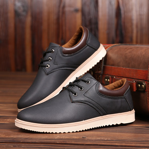 Scarpe in Pelle Qlfashion con Punta Larga Antiscivolo, Sneakers Casual Britanniche Traspiranti e Leggere da Uomo - Product Image 1