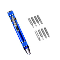 Juego de Destornilladores Tipo Pluma MYJ 8 en 1, Mini Kit Portátil Multiespecificación Btg-017, Juego de Destornilladores Tipo Pluma 8 en 1 Btg-0