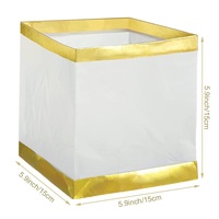 Lanternes en papier carrées de 5.9 pouces avec bougies, lanternes de rivière chinoises étanches pour souhaiter prier bénédiction piscine de mariage