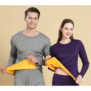 TONGYANG hommes femmes polaire épaissir ensemble de <span class=keywords><strong>sous</strong></span>-vêtements thermiques hiver Super doux à <span class=keywords><strong>manches</strong></span> <span class=keywords><strong>longues</strong></span> hauts et pantalons ensembles <span class=keywords><strong>chaud</strong></span> épais longs Johns - Product Image 4