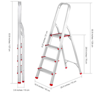 Échelle de tabouret de sécurité légère à 6 marches échelle de plate-forme de travail réglable pliante en acier domestique