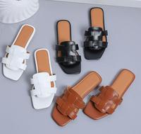 Sandales plates d'été pour femmes, grandes tailles, chaussures plates mixtes tendance, pantoufles, vente en gros d'usine