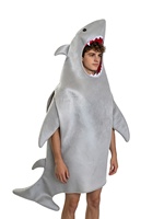Costume de fête d'Halloween personnalisé sur le thème de l'océan, costume de cosplay de requin en polyester pour homme adulte