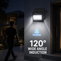 Lámpara LED Solar para Exteriores, Resistente al Agua IP65, Plegable, con Sensor de Movimiento para Jardín, Pared, Patio, Villa, Balcón, 4000K 6500K