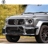 Nouveauté 2025 : Kits de carrosserie de conversion de course automobile style B en fibre de carbone sèche brillante à tissage sergé, reproduction fidèle 1:1, pour pare-chocs G Class W465