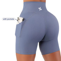Shorts de cyclisme pour femmes MIQI OEM, séchage rapide, taille serrée, vêtements de sport de gym, shorts de sport de yoga avec poches