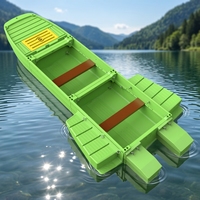 Bacs de flottation modulaires pliables en PE à trois places pour toit de voiture, conception renforcée et épaissie à haute stabilité pour applications solaires