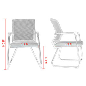 Mesh Office Chair 85cm Height Metal <b>Frame</b> Stackable Conference Chair For Home And Office Use - Product Image 1