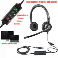 Micro-Casque Beien Modèle BH29, Haute Clarté Vocale, Filaire, Binaural ou Mono, avec Microphone, Casque pour Centre d'Appels