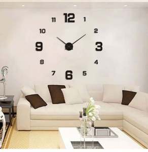 Horloge de sol analogique 3D lumineuse sans cadre en acrylique, autocollants silencieux DIY pour sol, décoration murale silencieuse pour salon, chambre, bureau, quartz - Product Image 5