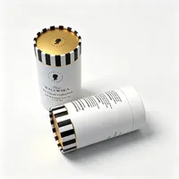 Emballage en tube de papier rigide sur mesure, boîte cylindrique en carton de luxe pour flacon de parfum, cosmétique, sérum, huile essentielle