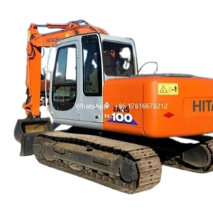 Garantie longue durée Excavateur sur pneus Hitachi EX100 d'occasion 10 tonnes Hitachi ex100on Sale - Product Image 1