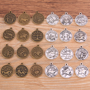 Ciondolo Personalizzato in Lega di Zinco con Segno Zodiacale Retrò, Produzione all'Ingrosso - Product Image 3