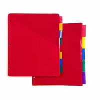 Classeur à 3 anneaux transparent personnalisé en PP avec intercalaires à index et pochettes format Lettre