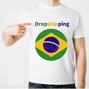 Дропшиппинг Бразилия DDP сервис тяжелый вес на заказ футболка