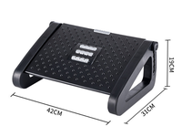 Repose-pieds ergonomique réglable en plastique avec rouleau de massage pour utilisation sous le bureau à domicile