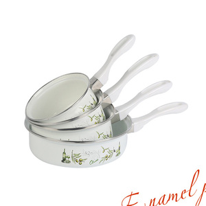 Olla de Cocina Esmaltada Blanca <span class=keywords><strong>Vintage</strong></span> para Desayuno, Antiadherente, para Cocinar Arroz, Leche y Sopa, para Cocina - Product Image 2