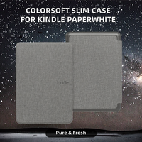 Étui rigide en cuir PU Colorsoft Slim Smart 7 pouces certifié FCC pour tablette Kindle Paperwhite 12e génération 25,4x18, origine Chine, modèle 2024 OEM
