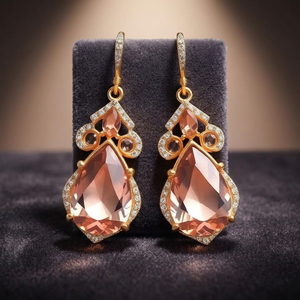 Pendientes Colgantes Clásicos de Plata de Ley 925 con Baño de Rodio Rosa, Joyería de Moda para Mujer, Regalo de Cumpleaños - Product Image 3