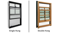 DEEZON Fenêtres horizontales à simple battant de luxe, design moderne personnalisable, cadre en alliage d'aluminium, anti-corrosion, insonorisées