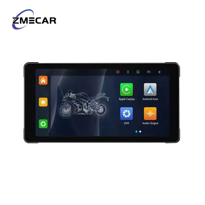 GPS Motorrad-Navigator DVR Video-Recorder mit Zwillingskameras wasserdicht 5 Zoll Motorrad-Carplay Android Auto-Autoreadio