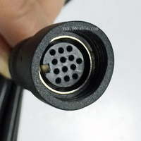 Swallowtech Panel Metall-Luftfahrtstecker 13-polig Mini-DIN Stecker auf Buchse Adapter Rückfahrkamera-Kabel für Fahrzeugkamera-Monitor