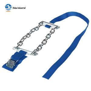 Chaîne à neige d'urgence de type <span class=keywords><strong>ZGE</strong></span>, 3 formes, chaîne entièrement en acier, barre en V, sangle en PE, boucle à cliquet, installation facile pour toutes les tailles de roues - Product Image 3