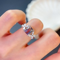 Factory Wholesale Hot Popular Classic Emerald Cut 6*8 mm Women's Wedding Ring 925 Sterling Silver with Natural Ametrine EM ODM