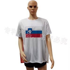 Venta al por Mayor de Camisetas Personalizadas con Bandera de Eslovenia y Logotipo para Hombre, Accesorios para Eventos Deportivos, Camisetas de Fútbol para Fanáticos 2026 - Product Image 1