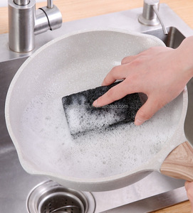 Éponge de nettoyage de cuisine en cellulose <span class=keywords><strong>noire</strong></span> super absorbante personnalisée écologique - Product Image 6