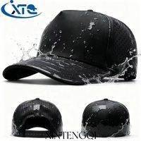Casquette de performance hydrophobe découpée au laser sur mesure, 5 panneaux, résistante à l'eau, respirante, pour la course et le golf, destinée aux marques sportives
