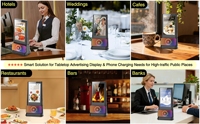 FYD-06 Restaurants Bars Hôtels Solution intelligente Système d'appel de table Kiosque de commande Écran alimenté par batterie Dispositif d'affichage du menu ADS