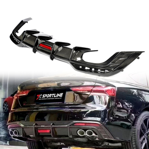 Diffusore Posteriore in Fibra di Carbonio per Audi A5 Sline B9.5 S5 <span class=keywords><strong>Sportback</strong></span> 8W 2021-2024, Spoiler Posteriore, Kit Carrozzeria, Accessori Auto - Product Image 1