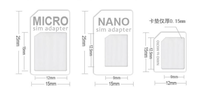 Adaptador Universal de Tarjeta SIM, Convierte Nano/Micro SIM a Bandeja de Tarjeta SIM de Tamaño Completo con Herramienta Metálica de Extracción, para Uso en Viajes con Teléfonos Celulares